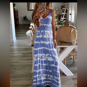 Light purple tie dye maxi dress NEW